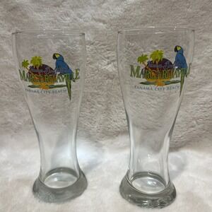Jimmy Buffett's Margaritaville Panama City Beer Pint Pilsner Glass 20oz SET OF 2
